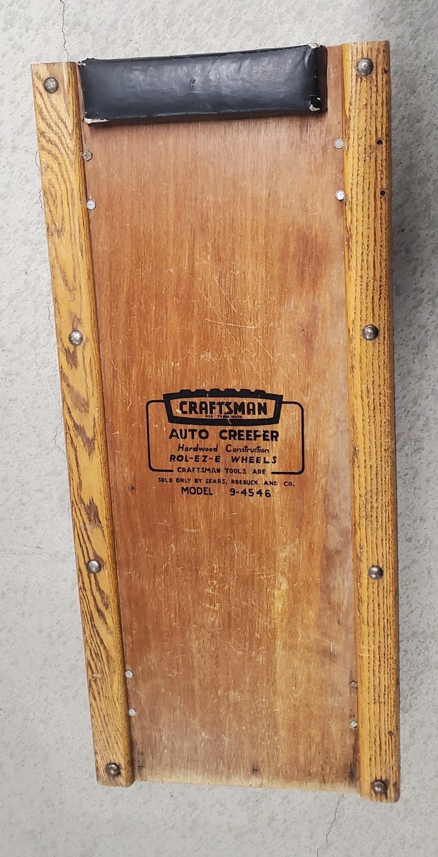 Vintage Garage Shop Craftsman Circa1950s Wood Auto Creeper Sears