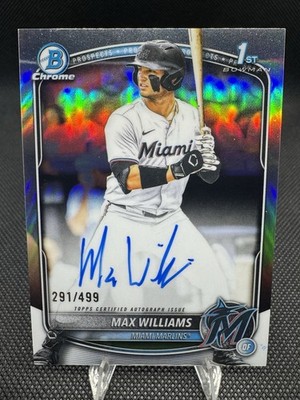 2025 Bowman Draft - Chrome Prospect Autographs Max Williams #CPA-MWI...