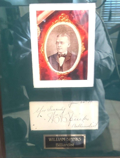 William Spinks Rare Original Antique Billiard Signature-Framed Collage