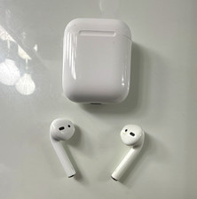 Apple AirPods Bluetooth In-Ear Earbuds w/ Charging Case, Built-In Mic, White