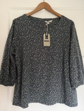 Fat Face Penny Blue Vintage Ditsy Top Size 14 RRP £35