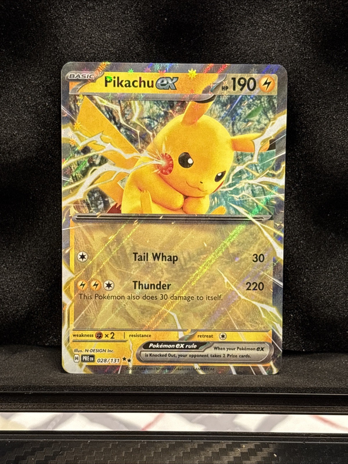 Pikachu ex - 028/131 PRE SV: Prismatic Evolutions Holo NM