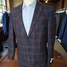 New Jos. A Bank Tailored Fit Blazer 42r Fleece Plaid Checked