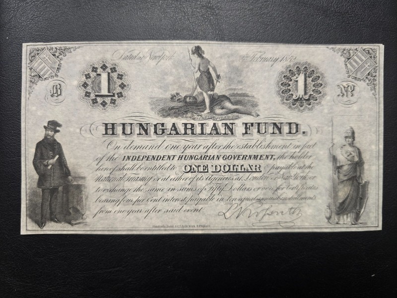 Hungarian Fund, issued note Issued at New York Independent Hungarian Government.