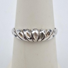 925 Sterling Silver Diamond-Cut Simple Sweet Tiara Crown Ring Band Size 6