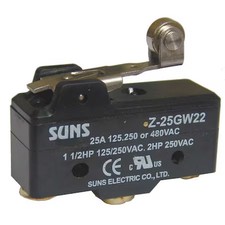 Snap Action Switch, Hinge Roller, Lever Actuator, Spdt, 25 A At 480 V Ac
