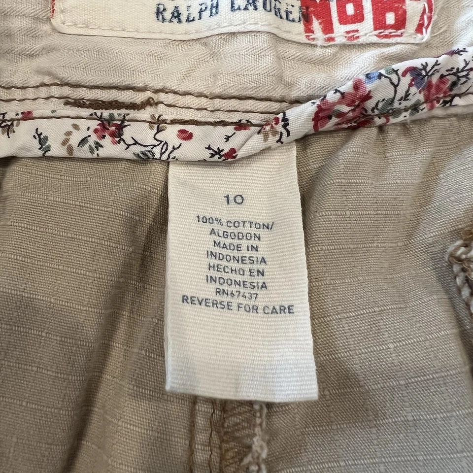 Polo Ralph Lauren Jeans Co. Capri Cargo Pants Hiking Camp Womens 10 Rip Stop - Image 4 of 4