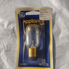 GE #25T8DC 25 watt appliance bulbs. Made in USA.