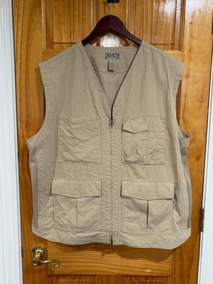 Duluth Trading Co Fisherman Utility Vest Khaki Tan Men s XL Travel Outdoor