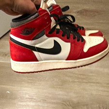 Nike Boys High Top Sneakers Red/White/Black C...