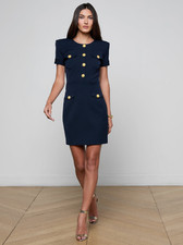 NEW AUTH L'AGENCE Cori Mini Dress Midnight Sz 2