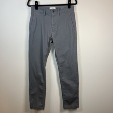 Goodfellow Slim Hennepin Chino Pants Gray Tapered Leg Cotton Preppy Office 28x30