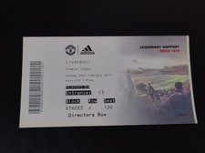 Manchester United vs Liverpool Ticket 2019 Premier League Directors Box