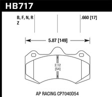 Hawk Ap Racing Cp7040d54 Hps 5.0 Brake Pads Hb717b.660