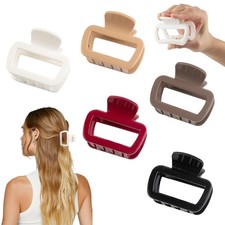 1pc Random Small Square Silicone Hair Claw Clips, Soft Mini Cloud Hair Clamps