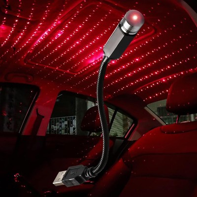 USB Star Projector Night Light, Adjustable Romantic Starry Sky Projector Car Lig