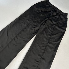 Zara Women's Size XL NWT Straight Casual Pants Drawstring Elastic Waist Black