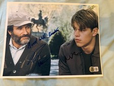 ROBIN WILLIAMS & MATT DAMON SIGNED GOOD WILL HUNTING PHOTO w/BECKETT COA