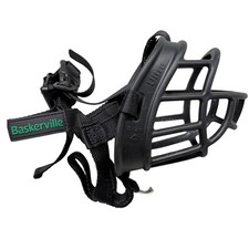 Baskerville Ultra Dog Muzzle Size 4 Black Adjustable Basket Style Humane TPR