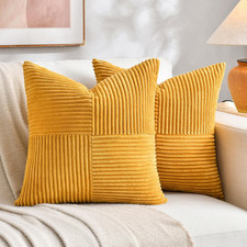 2 Packs Sunflower Yellow Spring Decorative Throw Pillow Covers 18x18 Inch for Li