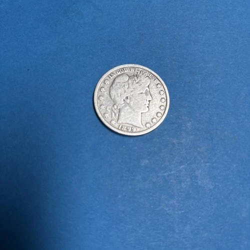 1899 Liberty Barber Silver Half Dollar 50c Denver Very Fine VF+ ( 222 )