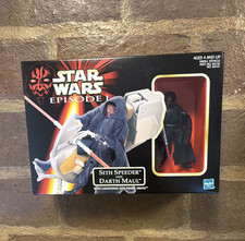Hasbro Star Wars Episode I Sith Speeder Vehicle w/ Darth Maul 1998 MIB 008B