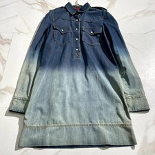 GUCCI Gradient Denim Dress Size 38 From Japan 147397K Authentic