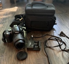 Nikon D60 Digital Camera AF-S Nikkor DX 18-55mm Lens Battery Charger Case Manual