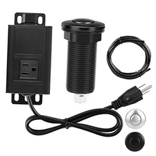 Air Switch Kit for Garbage Disposal, UL Listed Sink Top Black Stainless Steel