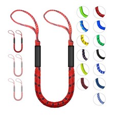 Bungee Dock Lines for Boats with Loops Adjustable Marine Tie Downs