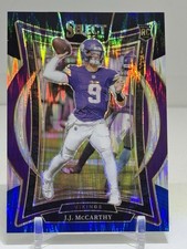 J.J. McCarthy 2024 Select  Black & Blue Shock Prizm  RC #24 SHIPS SAME DAY