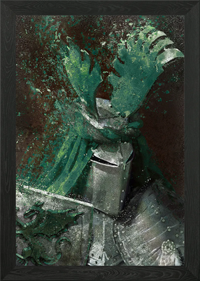 #ad #ad Green Knight Framed Wall Art Poster Canvas Print Picture GBP 24.95