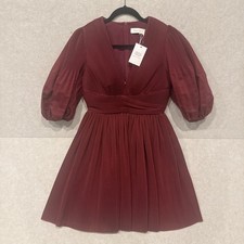 NWT Zimmermann Pleated Berry Mini Dress AU 1/US 6 $550