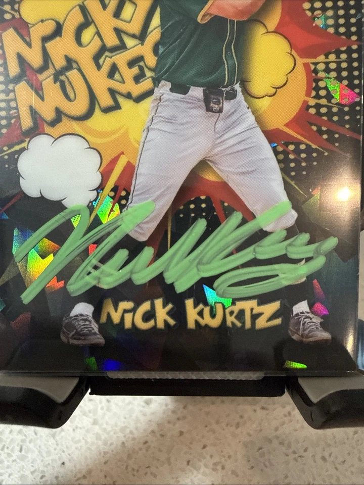 💥💥2025 Onyx Rips Nick Kurtz “Nicky Nukes” en tarjeta verde automático #5 ¡De 50!! Foto 2 de 4