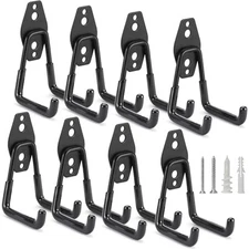 8 Pack Heavy Duty Garage Hooks Storage Organizer Wall Mount Power and Garden 