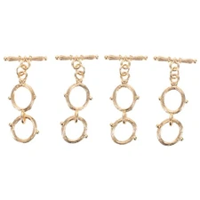 4pcs Jewelry Clasps Metal Toggle Bars For Necklace And Bracelet Fastening