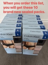 10 Sets Bundle NEW Calvin Klein 3Pack Hipster Underwear Ultra-Soft Cotton Large