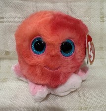 TY Beanie Balls Puffies Sheldon the Coral Octopus NWT