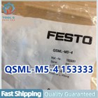 QSML M5 4 153333 10PCS FESTO Push-In Fittings QSML-M5-4 153333 New