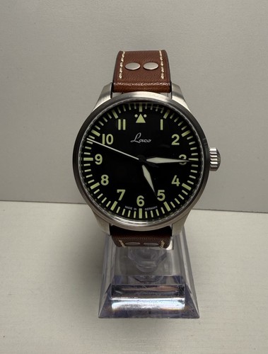 LACO Augsburg 39mm Black Dial Automatic Pilot Men's Watch - 861988