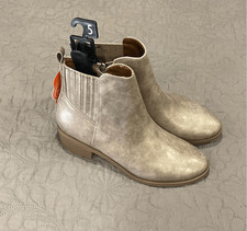 Wonder Nation Women s 5 Shiny Silver Ankle Boots New