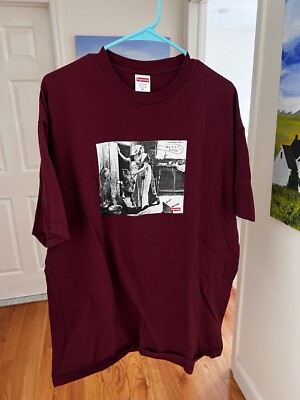 SUPREME F/W 18 HIDING FROM INDIANS TEE SHIRT MIKE KELLEY BURGUNDY 