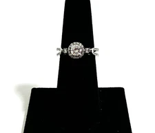 JJR103-Silver.925 Ladies zircon engagement ring size 6 ¾ to 7”