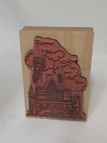 Inkadinkado FAIRYTALE CASTLE Medieval 4220P Rubber Stamp magic princess - Picture 2 of 5