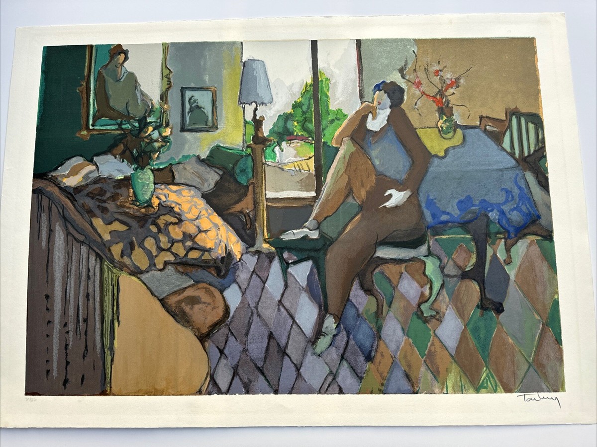 アイザックターカイ Itzchak Tarkay リトグラフ 額装 エディション ITZCHAK TARKAY LITHOGRAPH LARGE PORTRAIT INTERIOR FAMOUS