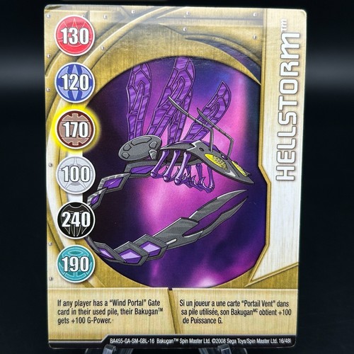 Bakugan HELLSTORM Metal Gate Card GOLD 2008 BA455-GA-SM-GBL-16 16/48i - 第 1/7 張圖片