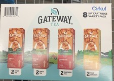 Cirkul Gateway Tea Flavored Water Cartridge Variety Pack, 8 Pack