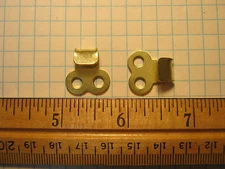 2 Boot lace hooks brass color rivets camp gear repair speed shoe