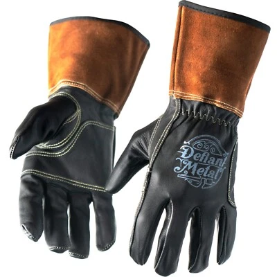 Defiant Metal TIG Welding Gloves - Premium Goatskin Leather