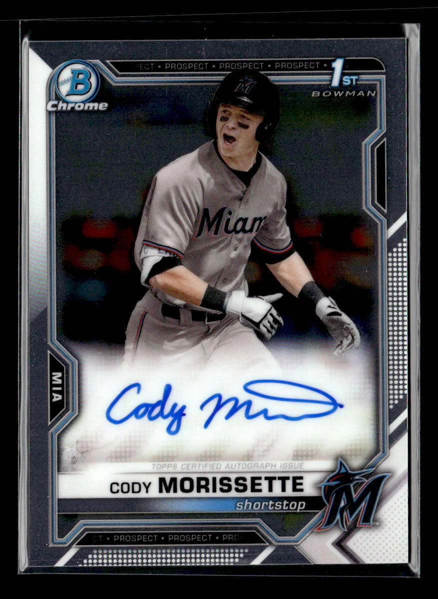 Cody Morissette AUTO - 2021 Bowman Draft Chrome 1st Autograph #CDA-CMO Marlins